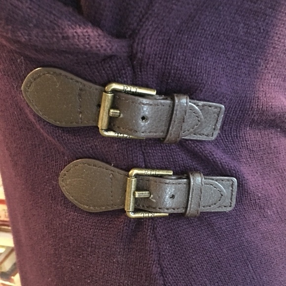 Ralph Lauren Deep Eggplant Purple Sweater Knit Dress - Picture 10 of 11